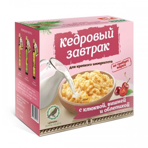 Купить Завтрак кедровый для крепкого иммунитета с клюквой, вишней и облепихой  г. Севастополь  